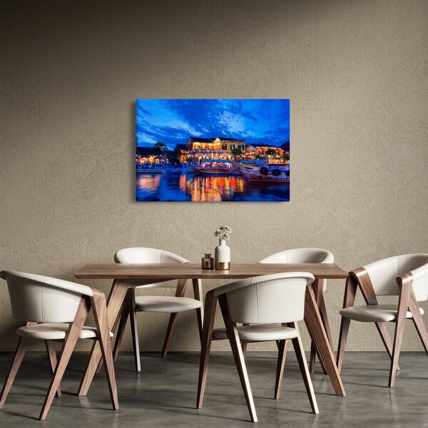 Tablou - Orașul de noapte Hoi An, Vietnam (90x60 cm)