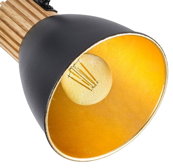 Brilagi - Lampă cu spoturi ODENSE 3xE14/10W/230V lemn/negru
