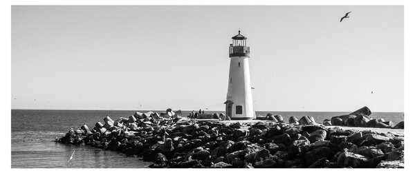 Tablou - Far de pe coastă, Santa Cruz, California (120x50 cm)