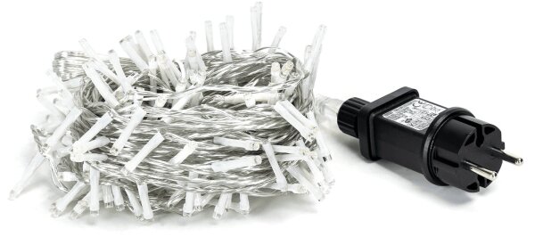 Aigostar - Ghirlandă LED de exterior pentru Crăciun, 150 LED/8 funcții, 18m, IP44, alb cald