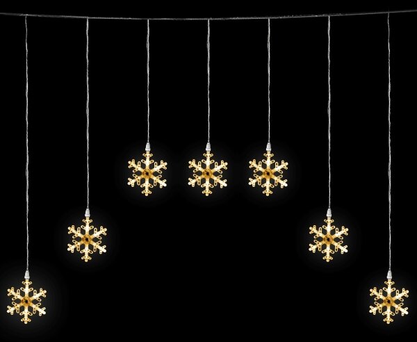 Aigostar - Ghirlandă LED pentru exterior 84xLED/230V 1,2x1m IP44 alb cald cu fulgi de nea