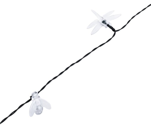 Aigostar - Ghirlandă solară decorativă cu LED, 50 LED, 8 moduri, 10 m, 800 mAh, IP65, alb rece