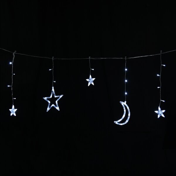 Aigostar - Ghirlandă solară LED de Crăciun, 120 LED, 8 funcții, 3 x 0,6 m, 500 mAh, IP65, alb rece