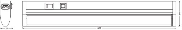 Osram - Corp LED dimmabil pentru montare sub dulap LINEAR TURN, 10W, 230V, 55 cm, alb