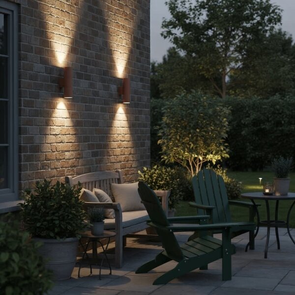 Ideal Lux - Aplica de perete pentru exterior GUN 1xGU10/35W/230V 21 cm IP44 maro