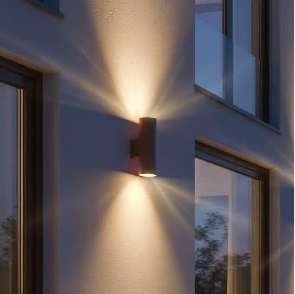 Ideal Lux - Aplica de perete pentru exterior GUN 1xGU10/35W/230V 21 cm IP44 maro
