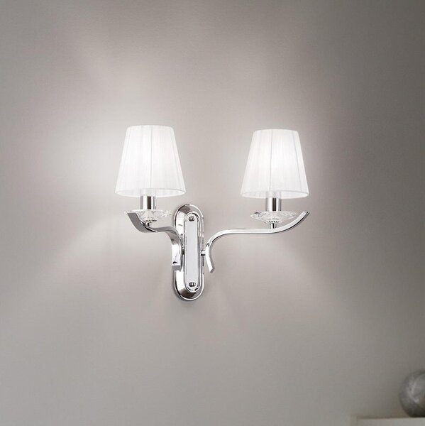 Ideal Lux - Aplică de perete cu cristale PEGASO 2xE14/28W/230V crom lucios