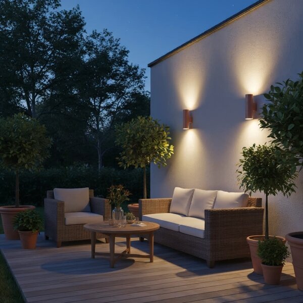 Ideal Lux - Aplică de exterior GUN, 1xE27/60W/230V, 31 cm, IP54, maro