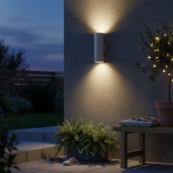 Ideal Lux - Aplica de exterior GUN, 1xE27/60W/230V, 31 cm, IP54, gri