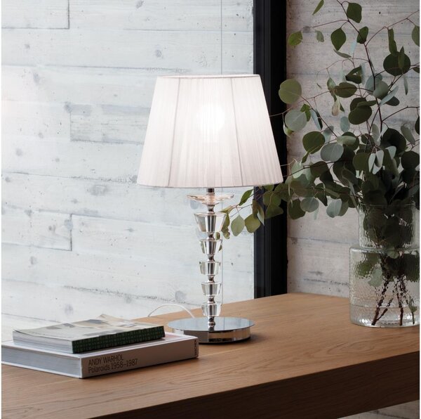 Ideal Lux - Lampă de masă cu cristale PEGASO 1xE27/60W/230V crom lucios