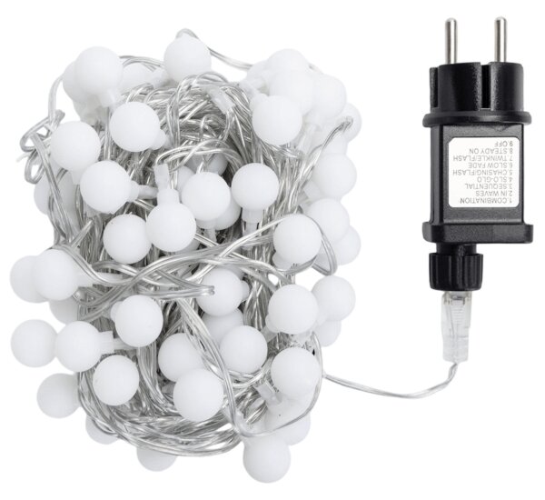 Aigostar - Ghirlandă LED decorativă de exterior 100xLED/3,6W/230V/8 funcții 10m IP44 alb cald