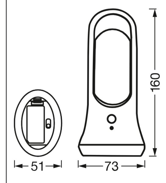 Osram - Lampă LED de orientare cu senzor MOBILE LED/0,7W/4xAAA alb
