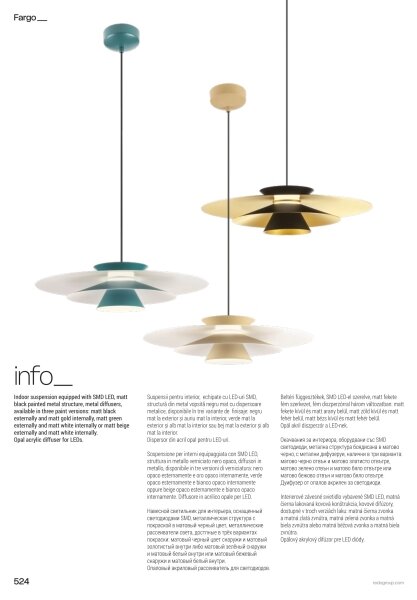 Redo 01-3003 - lustră LED FARGO suspendată pe cablu, 16,5 W, 230 V, diam. 50 cm, bej/alb