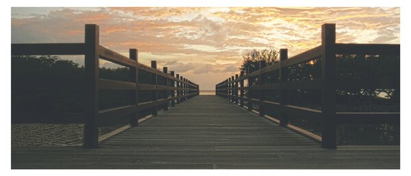 Tablou - Ponton de lemn, lac (120x50 cm)