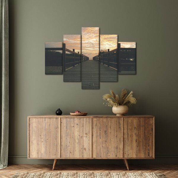 Tablou - Ponton de lemn, lac (150x105 cm)