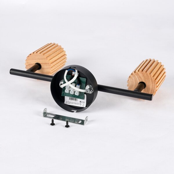 Brilagi - Spot MODERN WOOD 2xGU10/8W/230V, lemn/negru