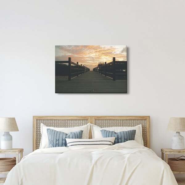 Tablou - Ponton de lemn, lac (90x60 cm)