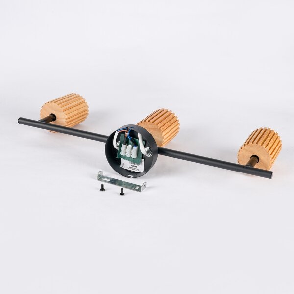 Brilagi - Lampă spot MODERN WOOD 3xGU10/8W/230V lemn/negru