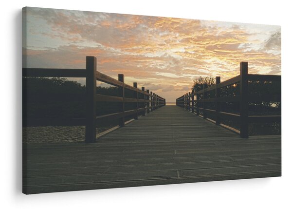 Tablou - Ponton de lemn, lac (90x60 cm)