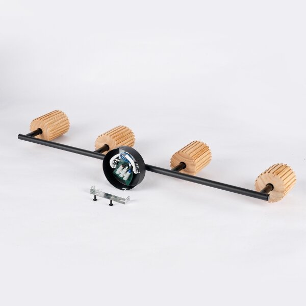 Brilagi - Spot MODERN WOOD 4xGU10/8W/230V lemn/negru