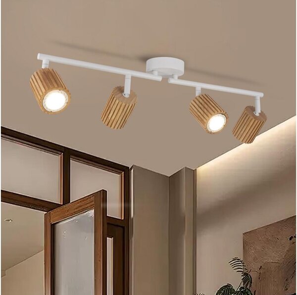Brilagi - Spot MODERN WOOD 4xGU10/8W/230V lemn/alb