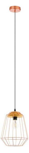 Eglo 54679 - Pendul LED NATUR pe cablu 1xE27/4W/230V cupru
