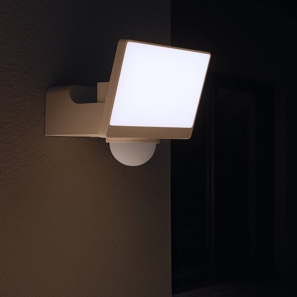 Proiector LED DAVOS, 30W/230V, IP54, cu senzor de mișcare și de crepuscul, alb