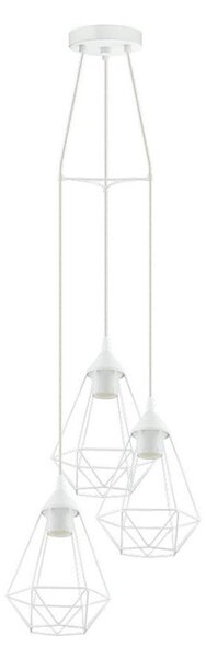 Eglo 79083 - Lustră suspendată pe cablu BYRON 3xE27/60W/230V, albă