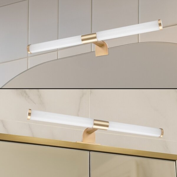 Aplică LED 2în1 pentru oglindă de baie APA LED/6W/230V 40 cm IP44 auriu