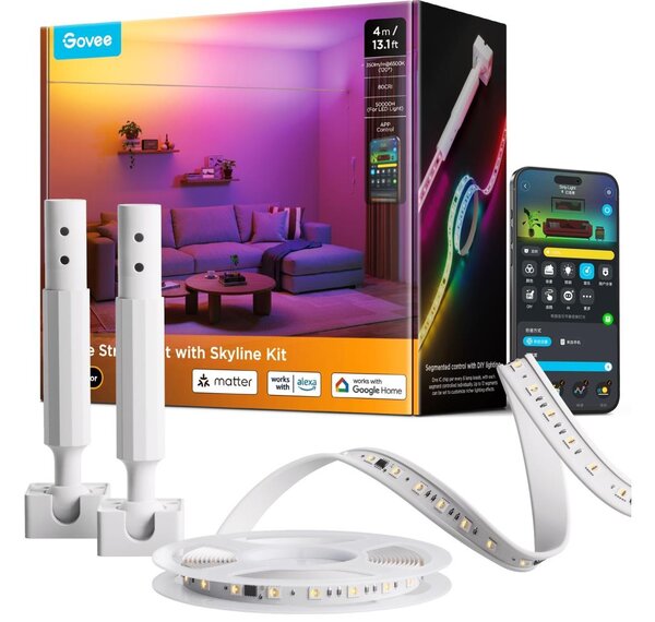 Govee - Bandă LED RGBICWW suspendată LED/36W/24V 4m Skyline Matter Wi-Fi