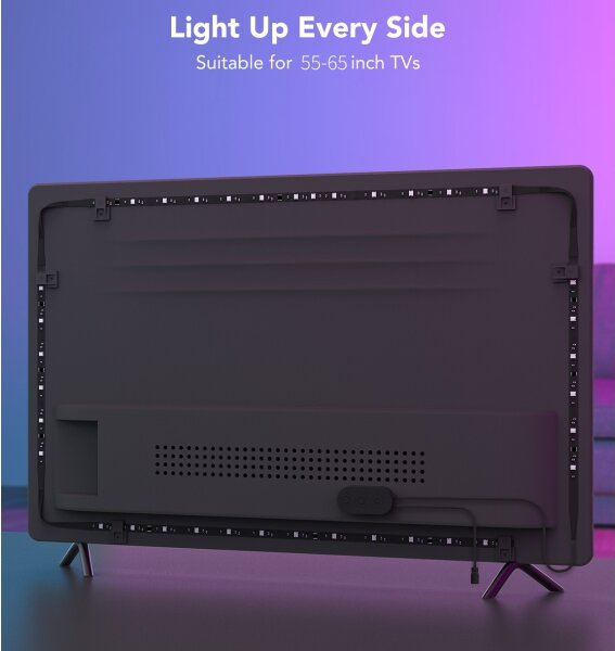 Govee - Iluminare LED inteligentă pentru TV 55-65" RGBIC Wi-Fi