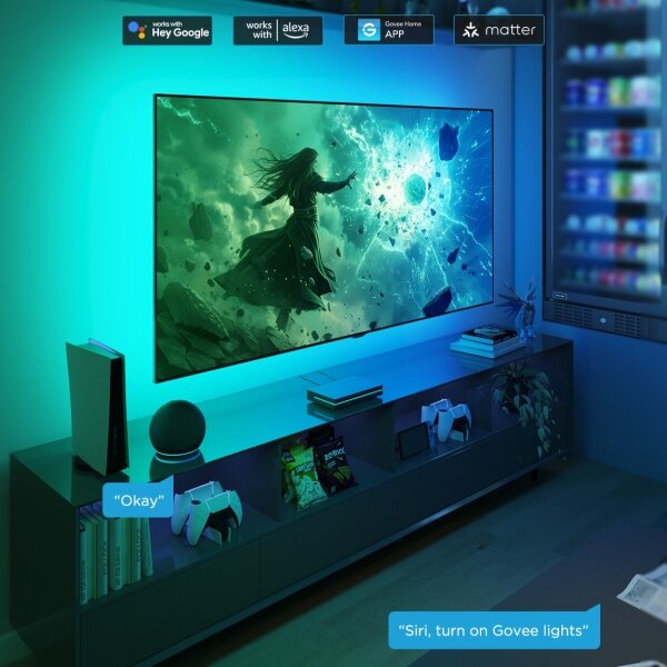 Govee - AI Sync Box 2 Iluminare RGBICW pentru Smart TV 55-65" Wi-Fi