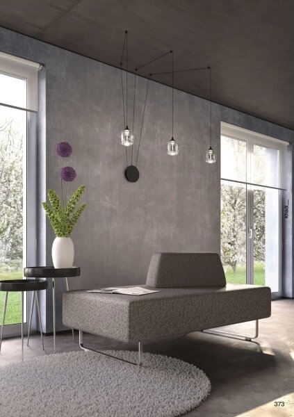 Redo 01-3485 - Aplica de perete LED dimabilă KHADI, 3xLED/5,5W/230V, negru/fumuriu