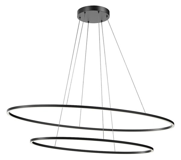 Redo 01-3343 - Lustră LED dimmabilă suspendată pe cablu LEO, 115W/230V, negru