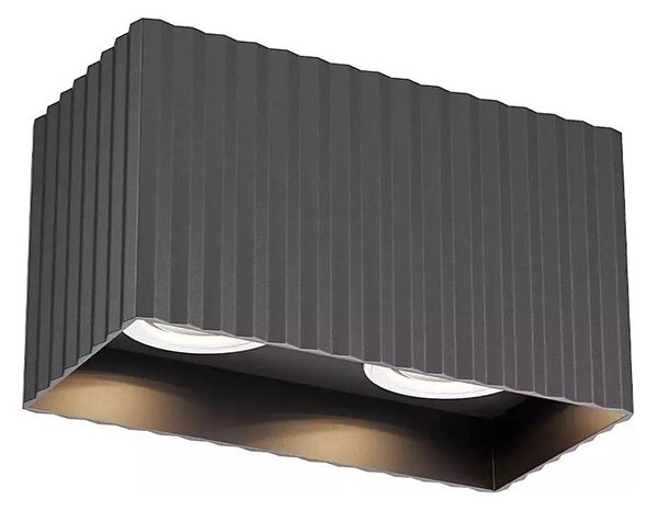 Redo 01-3412 - Spot DELPHI 2xGU10/7W/230V 16,1x8,1 cm negru