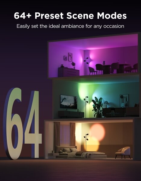 Govee - Lampă de podea LED dimmabilă TREE MATTER RGBICWW/48W/230V Wi-Fi