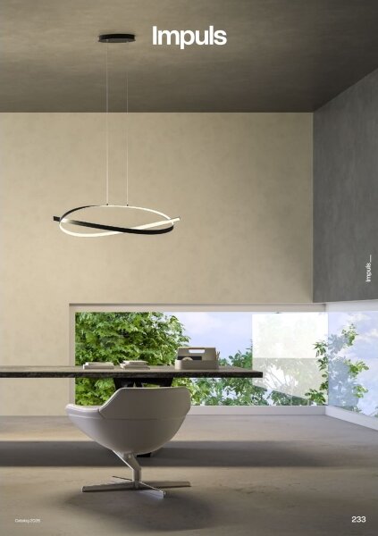 Lustră LED dimabilă suspendată pe cablu IMPULS LED/38W/230V, neagră