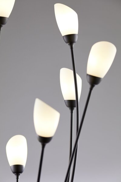 Jupiter 2058 - Lampă de podea GLORIOSA, 9 x G9, 14 W, 230 V, neagră