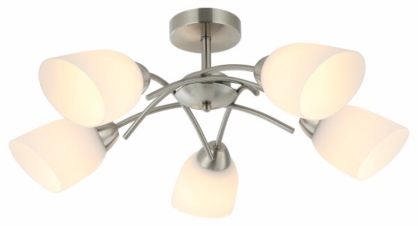 Lustră aplicată DONNA 5xE27/60W/230V nichel