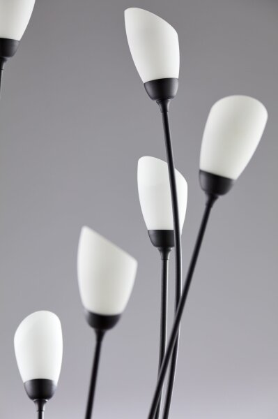 Jupiter 2058 - Lampă de podea GLORIOSA, 9 x G9, 14 W, 230 V, neagră