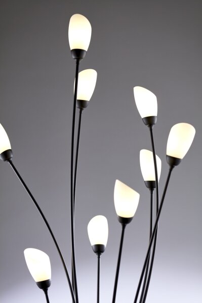 Jupiter 2058 - Lampă de podea GLORIOSA, 9 x G9, 14 W, 230 V, neagră