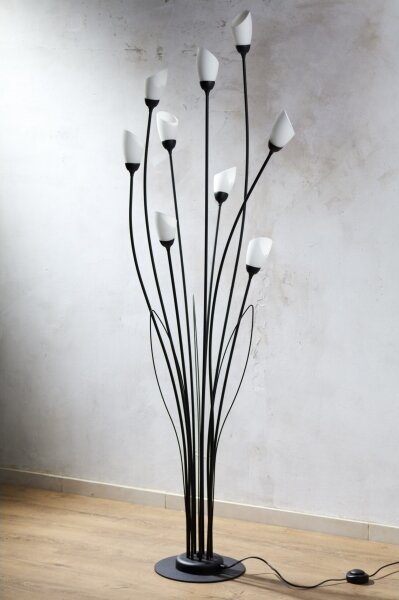 Jupiter 2058 - Lampă de podea GLORIOSA, 9 x G9, 14 W, 230 V, neagră