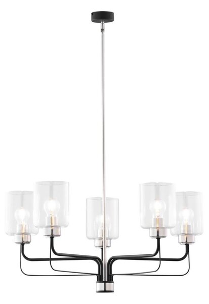 Jupiter 1884 - Lustră pe tijă CERES 5xE27/15W/230V, crom mat/negru