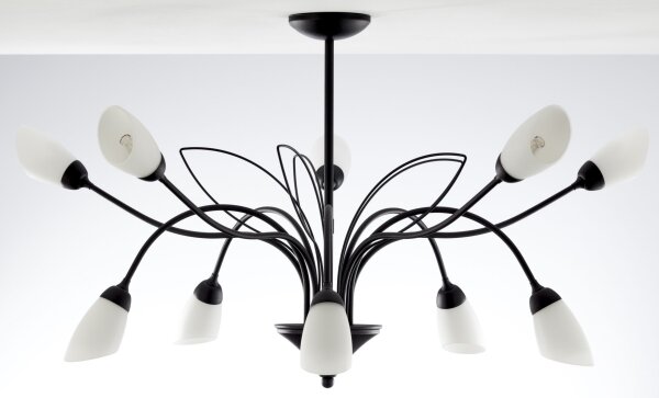Jupiter 2056 - Candelabru GLORIOSA pe tijă 10xG9/14W/230V, negru