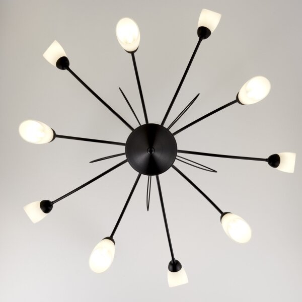 Jupiter 2056 - Candelabru GLORIOSA pe tijă 10xG9/14W/230V, negru