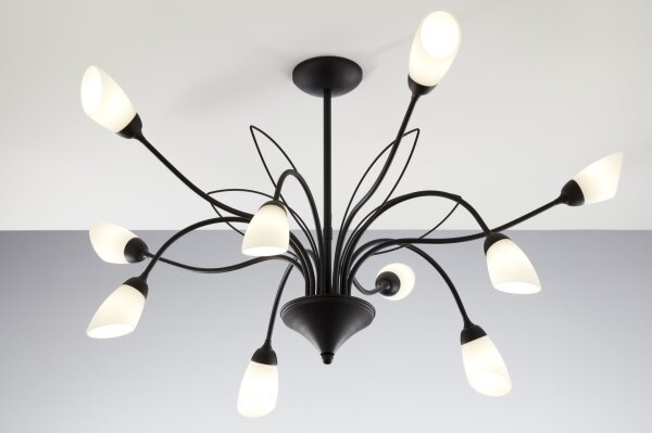 Jupiter 2056 - Candelabru GLORIOSA pe tijă 10xG9/14W/230V, negru