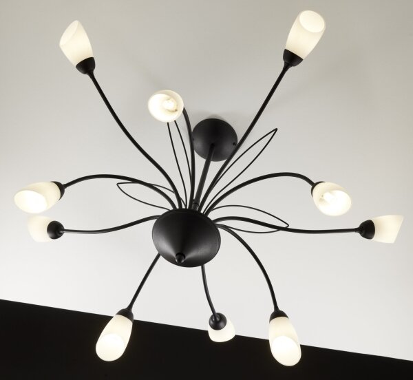 Jupiter 2056 - Candelabru GLORIOSA pe tijă 10xG9/14W/230V, negru