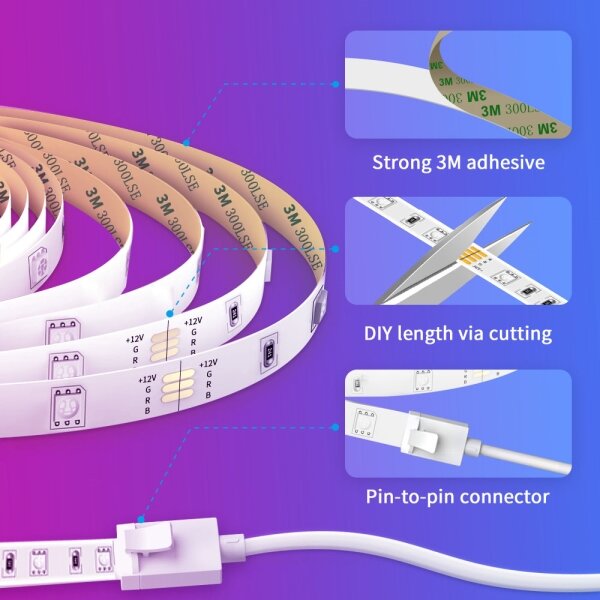 Govee - Bandă LED RGB dimabilă SMART LED/36W/24V 10m Wi-Fi