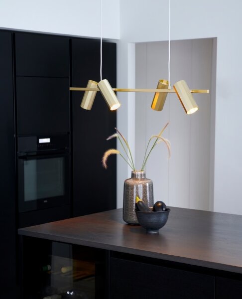 Nordlux - ALANIS lustră suspendată pe cablu 4xGU10/15W/230V alamă