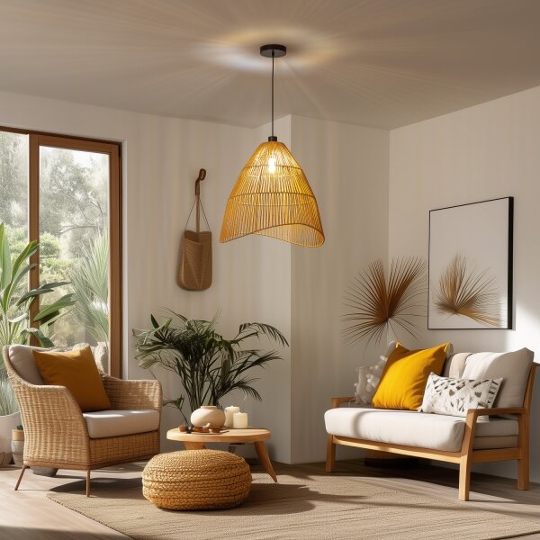 Abajur universal KERIA, diametru 70 cm, maro